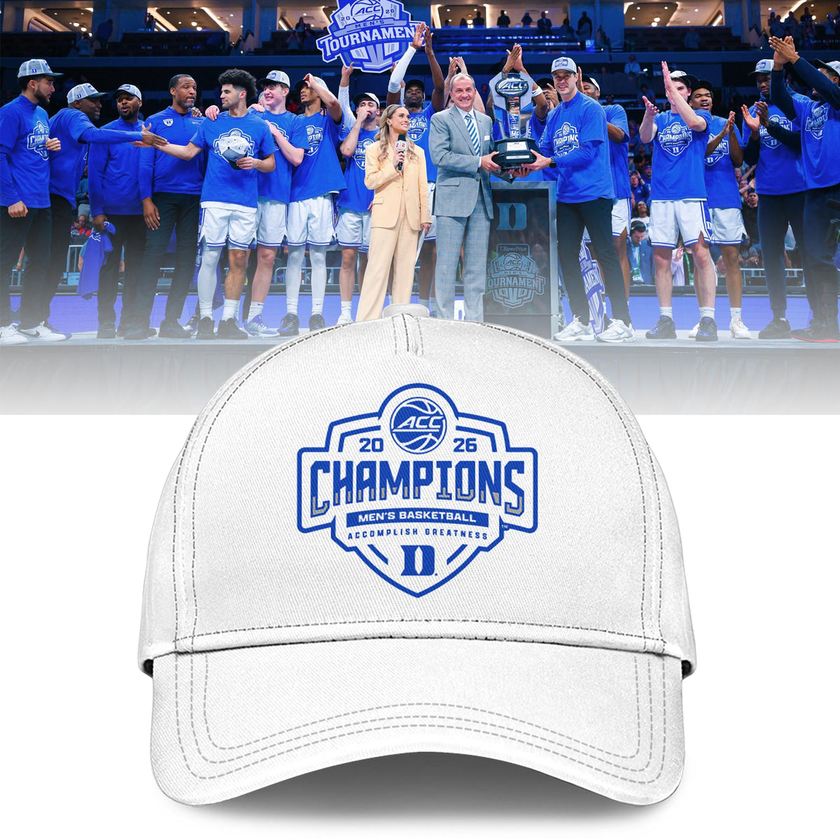 Duke 2026 ACC Men’s Basketball Tournament Champions Locker Room T-shirt