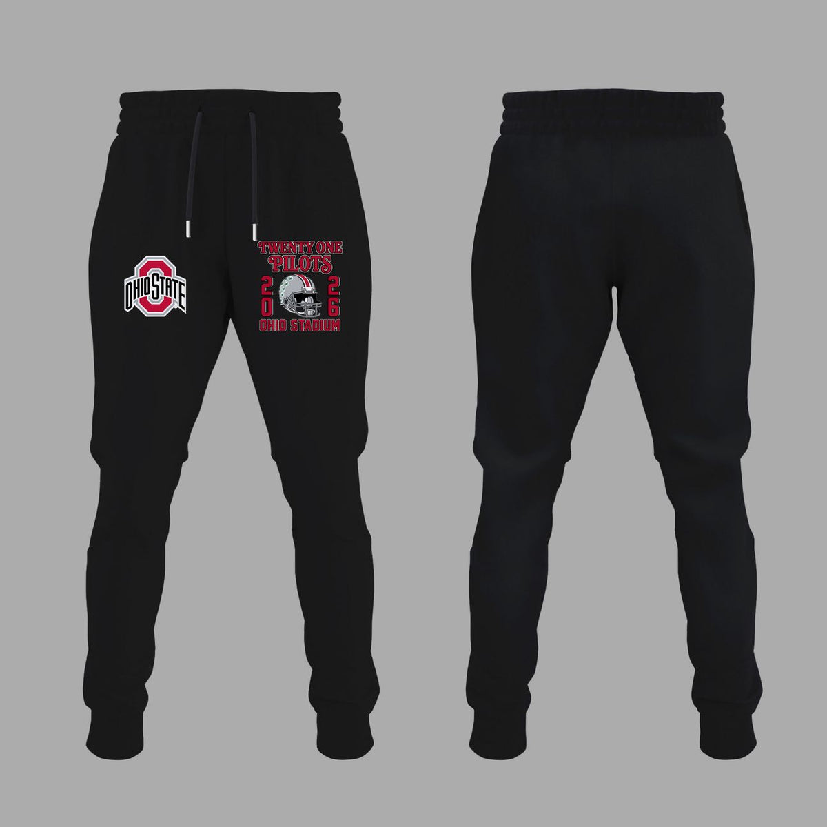 01.46. Limited Edition Twenty One Pilots x Ohio State Buckeyes Football Hoodie