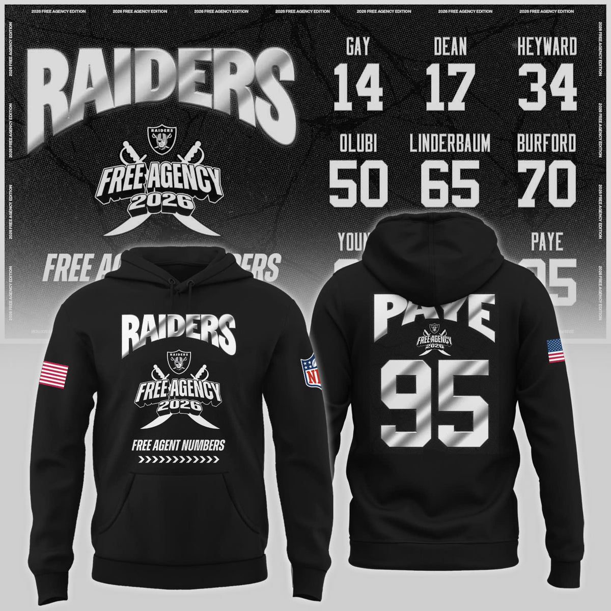 Limited-Edition Raiders Free Agency 2026 Hoodie