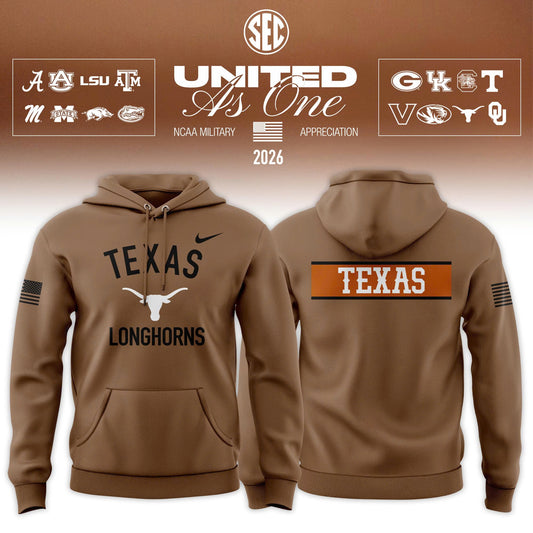 Texas Longhorns 2026 Military Appreciation Sideline Dri-FIT Hoodie