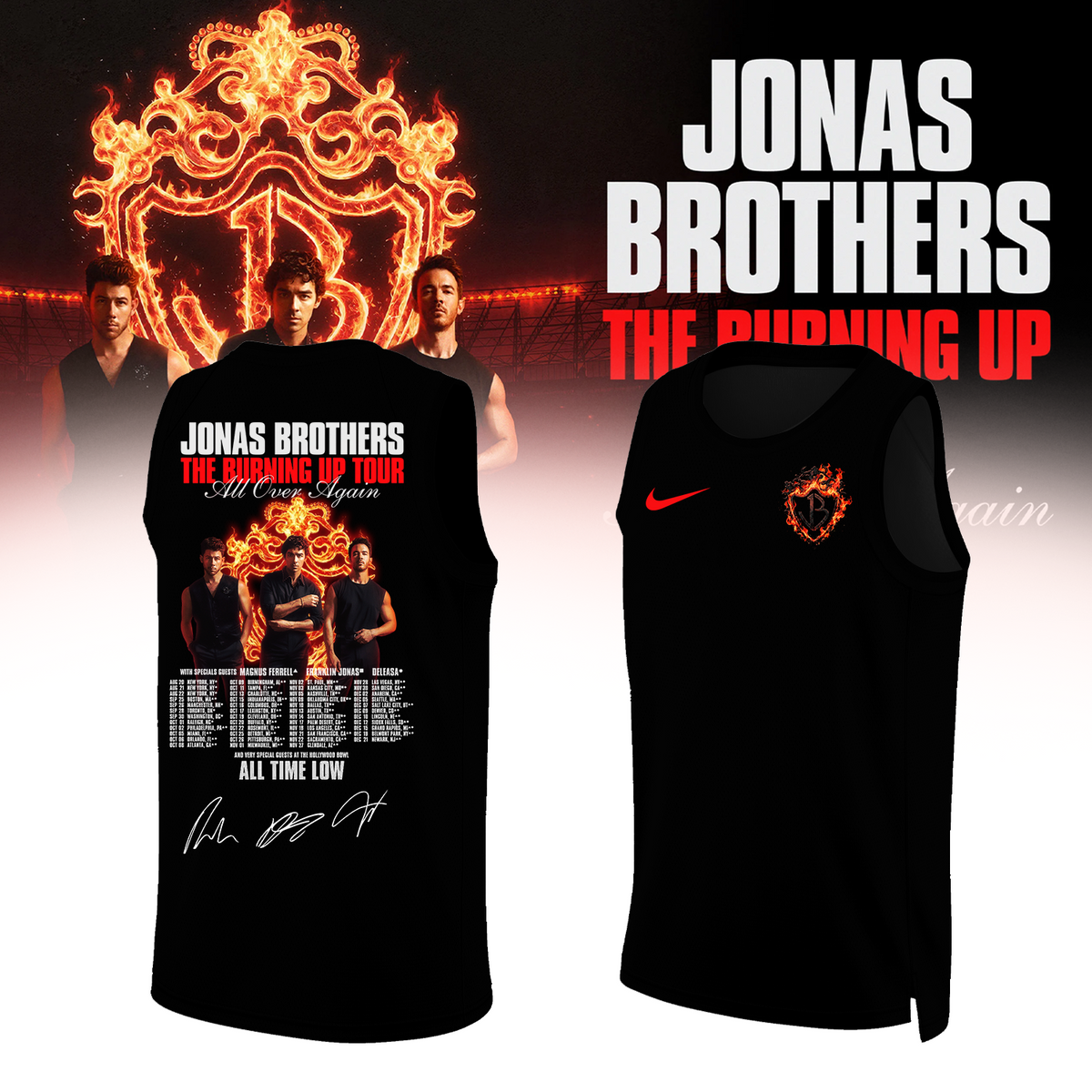 Jonas Brothers The Burning Up Tour Jersey 3