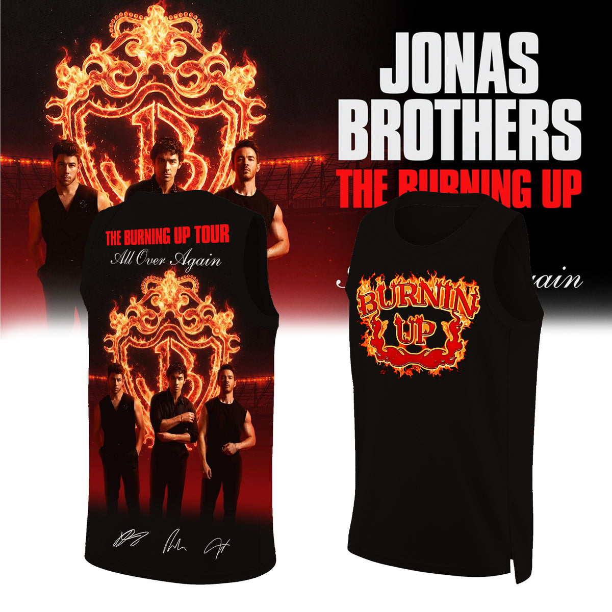 Jonas Brothers The Burning Up Tour Jersey 1