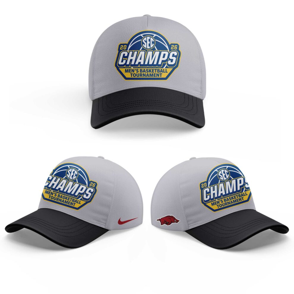 A Razorbacks Basketball 2026 SEC Men’s Basketball Tournament Champions Red Shirt V3