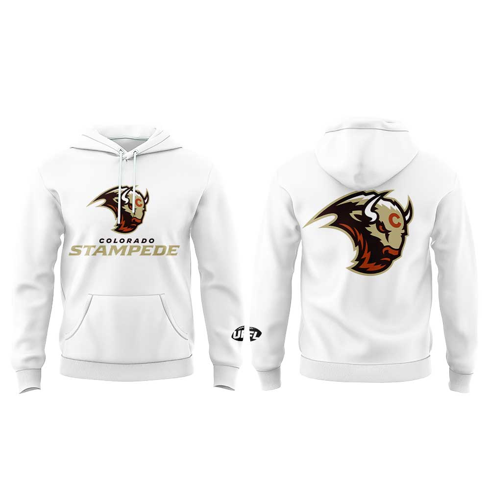 UFL Colorado We are the Colorado Stampede White Hoodie