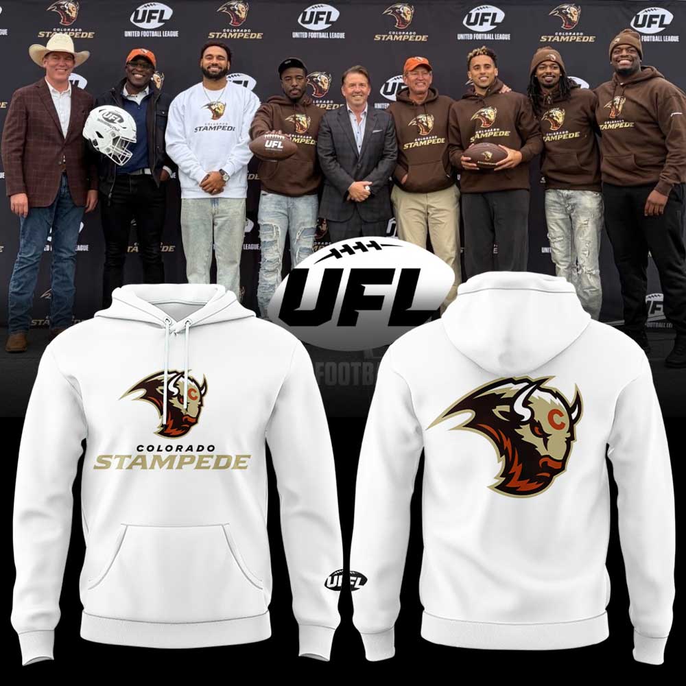 UFL Colorado We are the Colorado Stampede White Hoodie