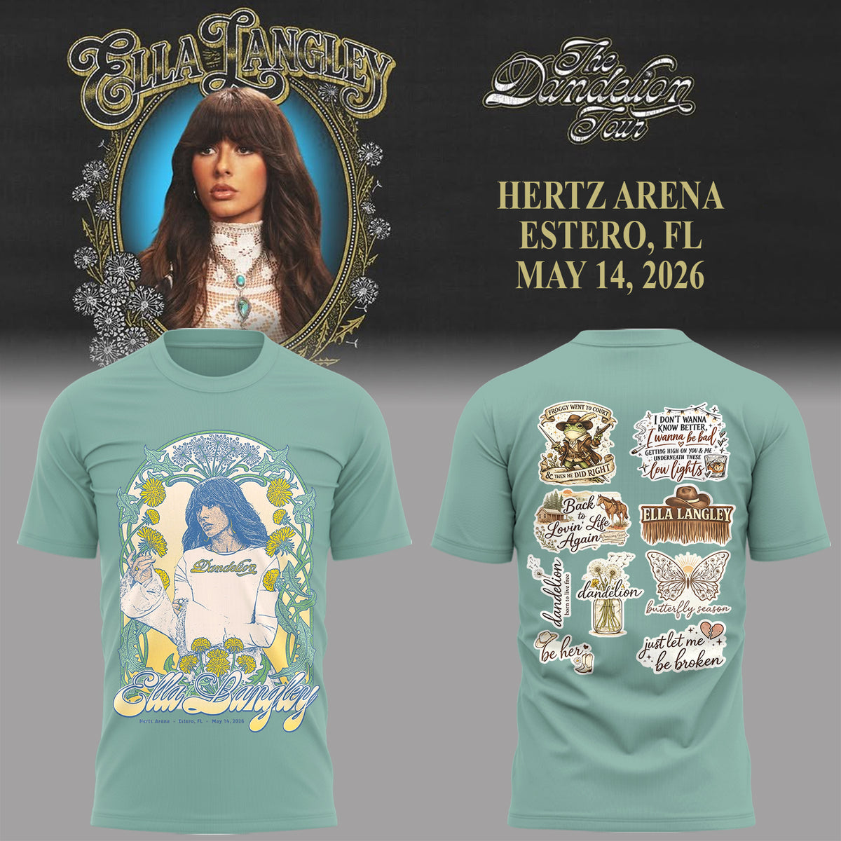 E.Langley “The Dandelion Tour”at Hertz Arena Shirt
