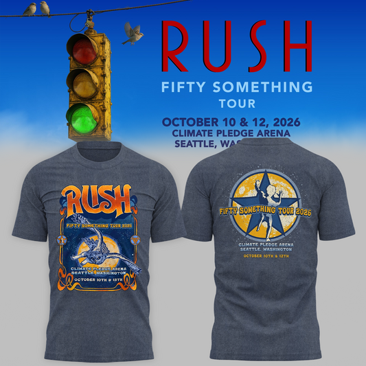 🔥 Rush “Fifty Something Tour 2026” T shirt