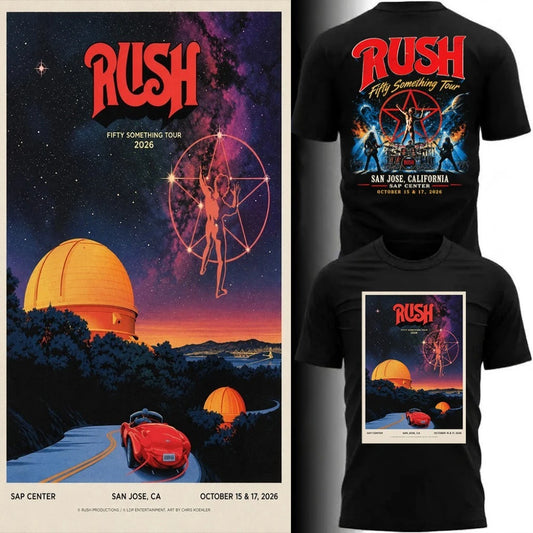 🔥 Rush “Fifty Something Tour 2026” T shirt