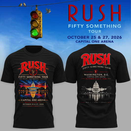 Official RUSH Washington DC T-Shirt – October 25 & 27, 2026 Capital One Arena