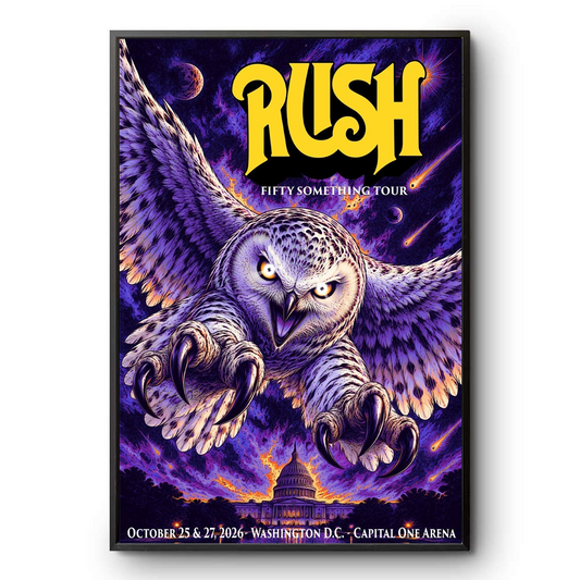 Official RUSH Washington DC Poster – October 25 & 27, 2026 Capital One Arena