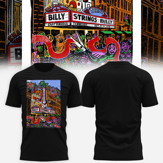 Billy Strings Chattanooga TN 2026 Event Poster At Tivoli Theatre On October 20 21 2026 T-shirt