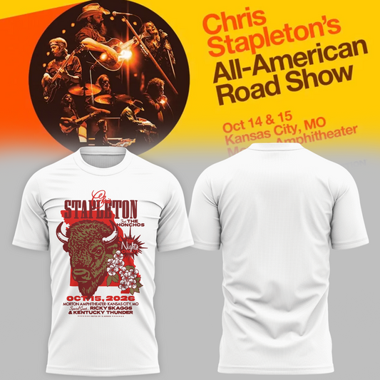 Chris Stapleton Kansas City MO 2026 Night 2 Event Poster At Morton Amphitheater Oct 15 2026 Unisex T-Shirt