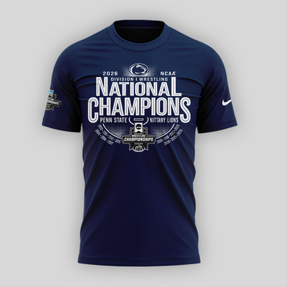 04.Penn State Nittany Lions 2026 NCAA Wrestling National Champions Tshirt