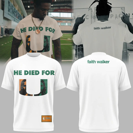 Faith Walker “He Died for Us” Christian T-Shirt