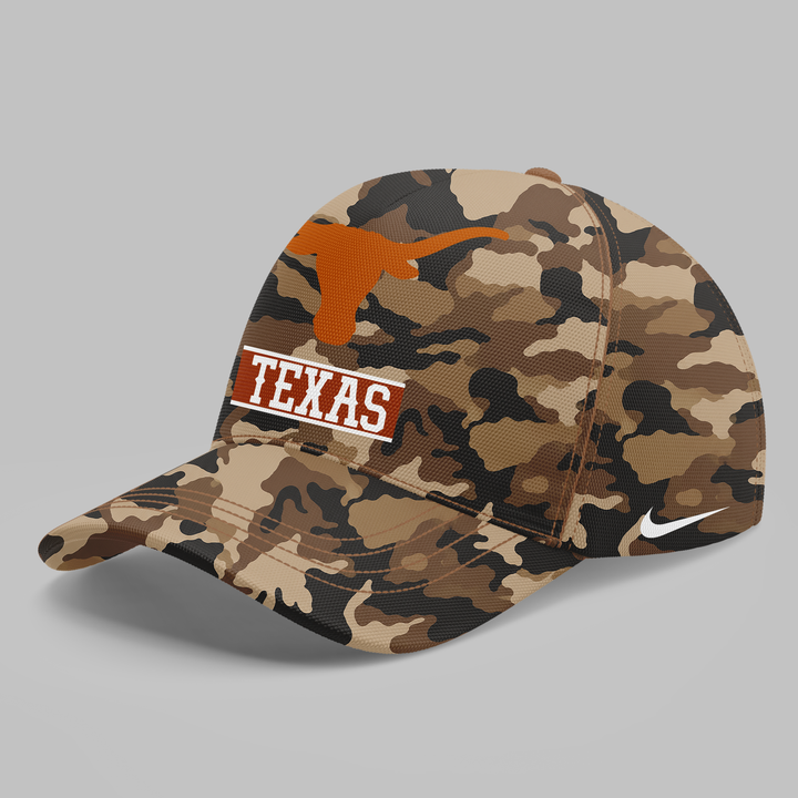 Camo Texas Longhorns 2026 Military Appreciation Sideline Dri-FIT Hoodie