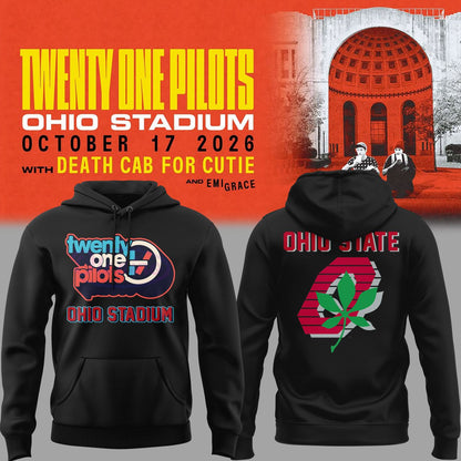 01.46. Limited Edition Twenty One Pilots x Ohio State Buckeyes Football Hoodie