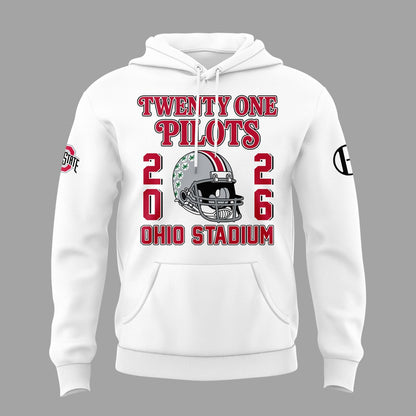 01.76. Twenty One Pilots Live From Ohio Stadium White Hoodie
