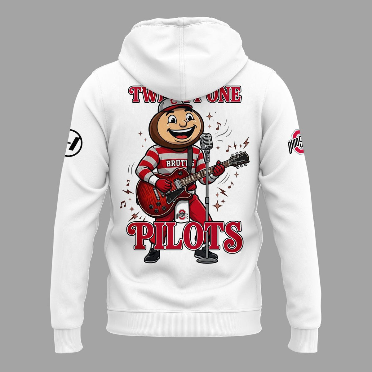 01.76. Twenty One Pilots Live From Ohio Stadium White Hoodie