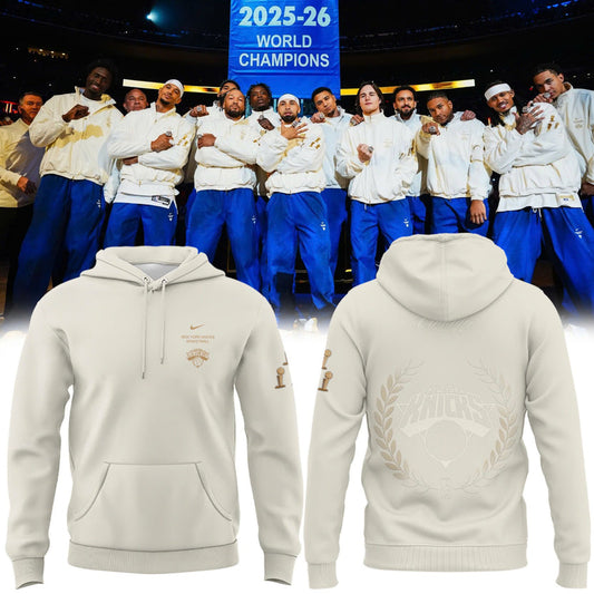 Unisex White New York Knicks 2026 Champions Night "The Champs" Hoodie