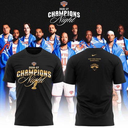 Unisex Black New York Knicks 2026 Champions Night T-Shirt