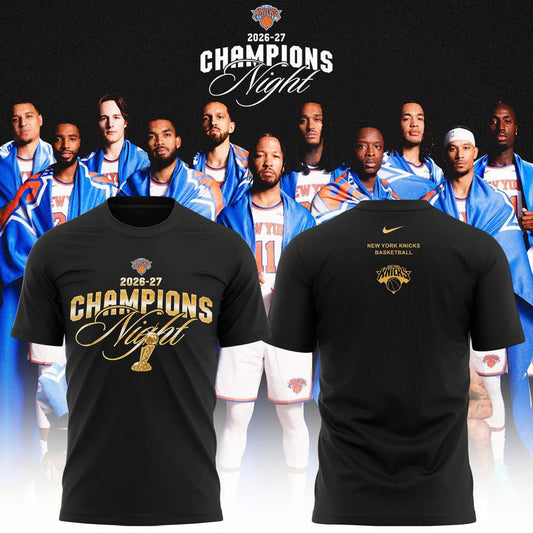 Unisex Black New York Knicks 2026 Champions Night T-Shirt