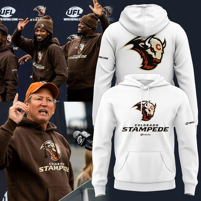 Colorado Stampede Primary Logo Hoodie - White