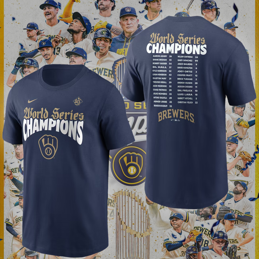 03.VIP.Milwaukee Brewers 2026 World Series Champions T-Shirt