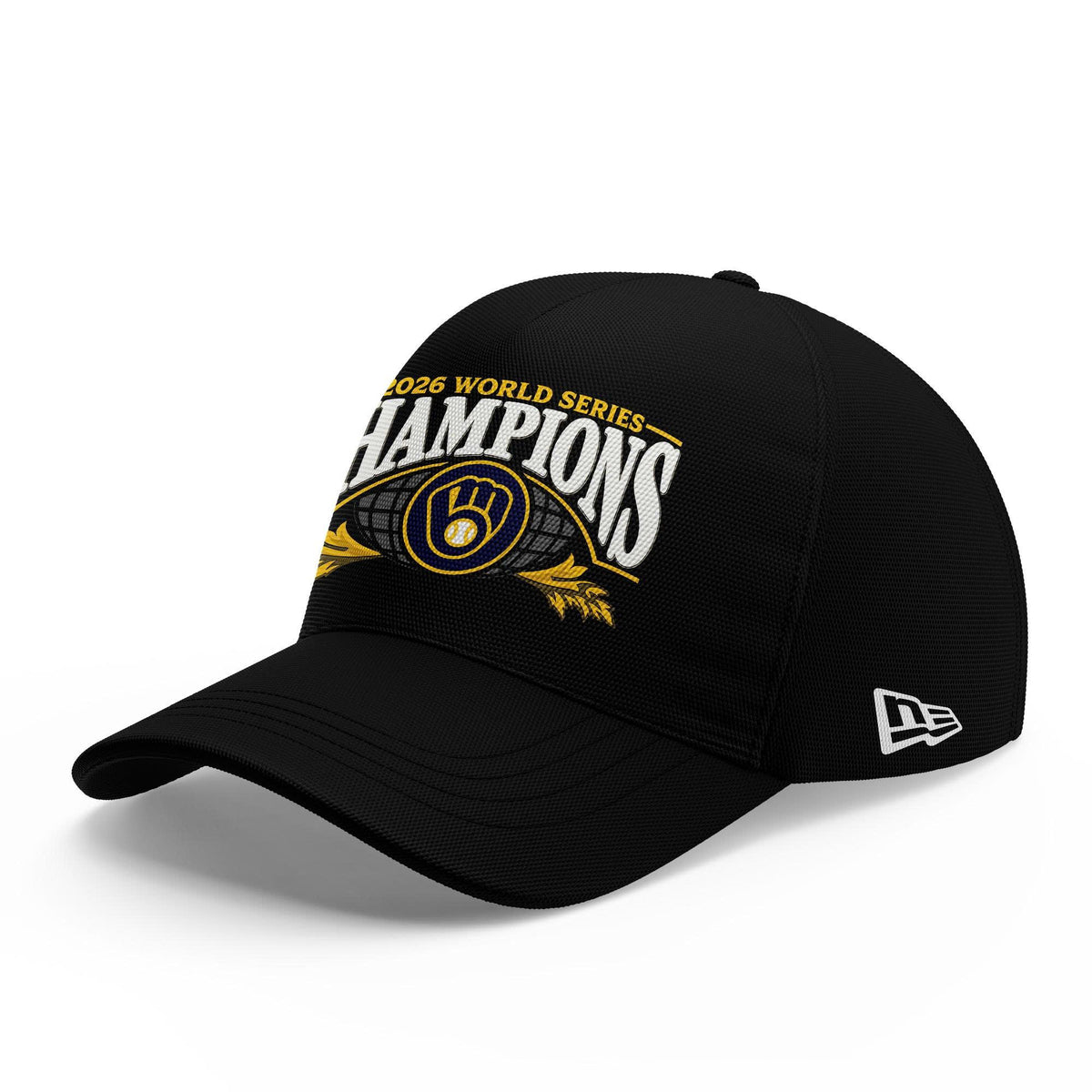 2.Milwaukee Brewers Black 2026 World Series Champions Locker Room Authentic Hoodie
