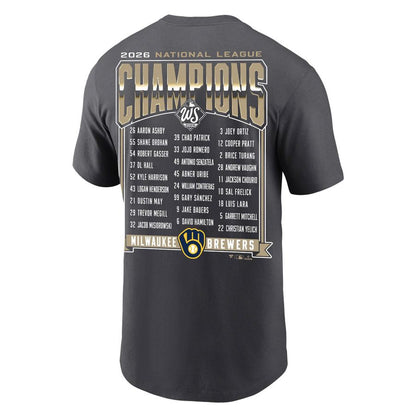Limited Edition Milwaukee Brewers 2026 World Series Champions Locker Room Authentic T-Shirt