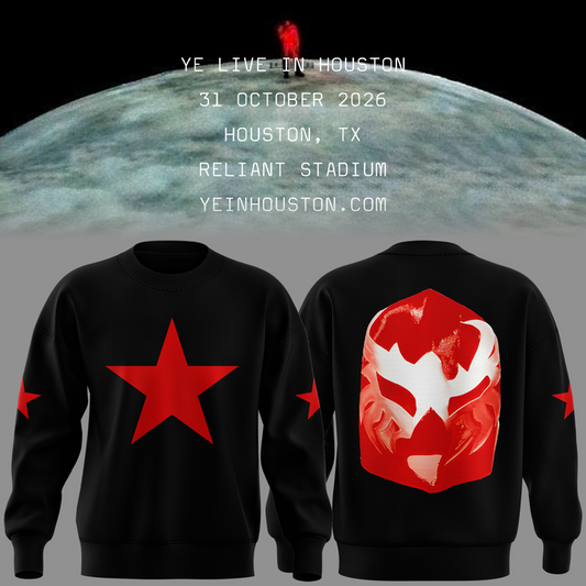 01.YE LIVE AT Reliant Stadium SWEATSHIRT (BLACK)-2026 Ye Live Concert Tour