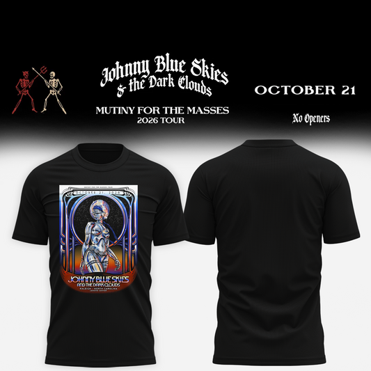 Johnny Blue Skies Raleigh North Carolina Event Poster 2026 Live At Lenovo Center October 21 2026 T shirt