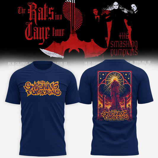 The Smashing Pumpkins The Rats In A Cage Tour Indianapolis IN 2026 Event Poster At Gainbridge Fieldhouse On October 20 2026 T-Shirt