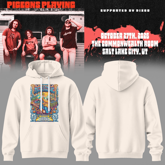 Pigeons Playing Ping Pong Band Merch Hoodie