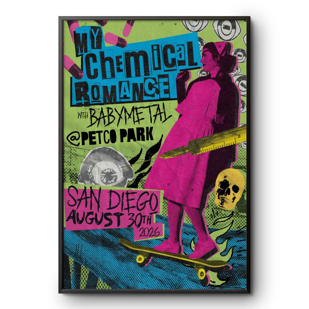 Limited Edition MCR Long Live The Black Parade Tour 2026 At Petco Park Poster