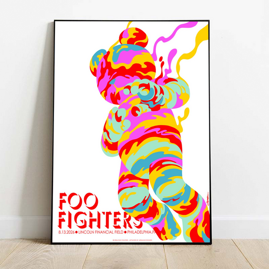 Foo Fighters Philadelphia 2026 Event Poster At Lincoln Financial Field On August 13 2026 Home Decor Poster