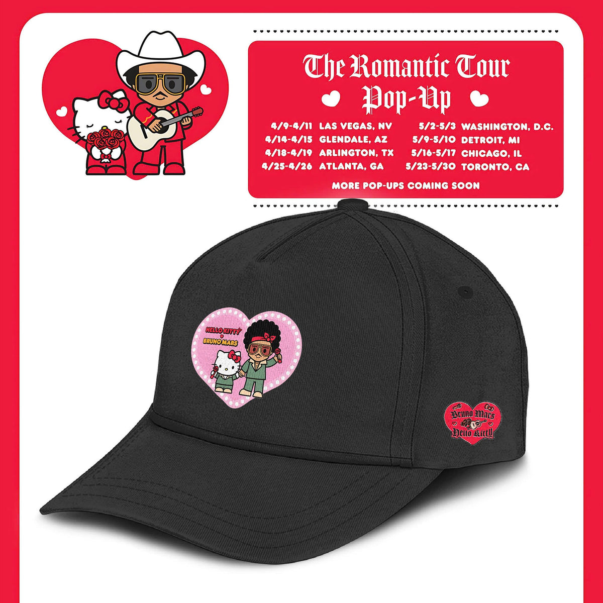 Bruno Mars x Hello Kitty "The Romantic Tour" Sweatshirt