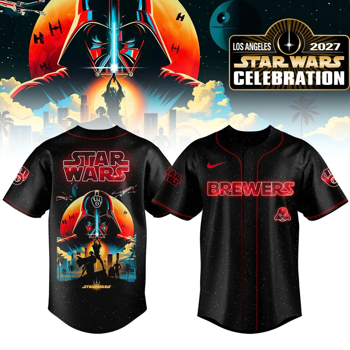 ALL JERSEYS TEAM x _St Wars Darth Vader Special Edition Baseball Jersey